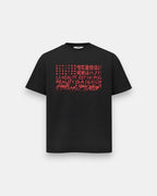 RED GLITCHED WORLD TEE