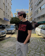 RED GLITCHED WORLD TEE