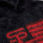 US001 RED MOHAIR GHOST HOODIE